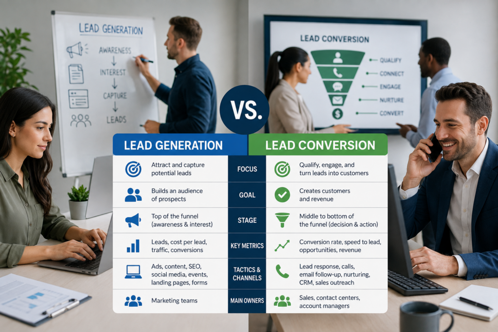 Lead Generation vs. Lead Conversion: What Is the Difference?